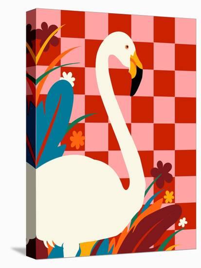 Checkers & the Great Egret-Uma Gokhale-Stretched Canvas