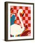 Checkers & the Great Egret-Uma Gokhale-Framed Photographic Print