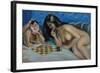 Checkers with a Monkey-Peter Driben-Framed Art Print