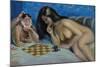 Checkers with a Monkey-Peter Driben-Mounted Art Print