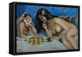 Checkers with a Monkey-Peter Driben-Framed Stretched Canvas