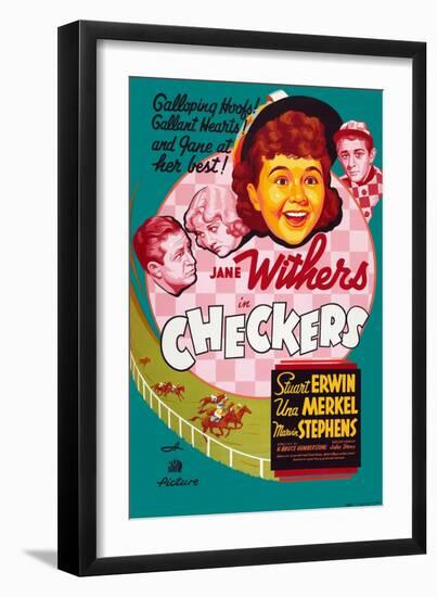 Checkers-null-Framed Art Print