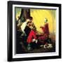 Checkers-Norman Rockwell-Framed Giclee Print