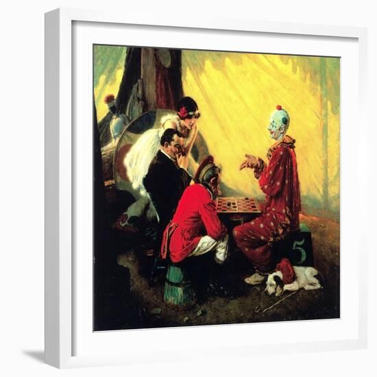 Checkers-Norman Rockwell-Framed Giclee Print