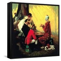 Checkers-Norman Rockwell-Framed Stretched Canvas