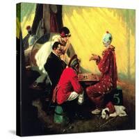 Checkers-Norman Rockwell-Stretched Canvas