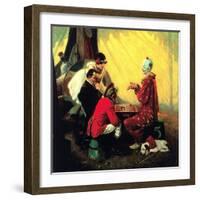 Checkers-Norman Rockwell-Framed Giclee Print