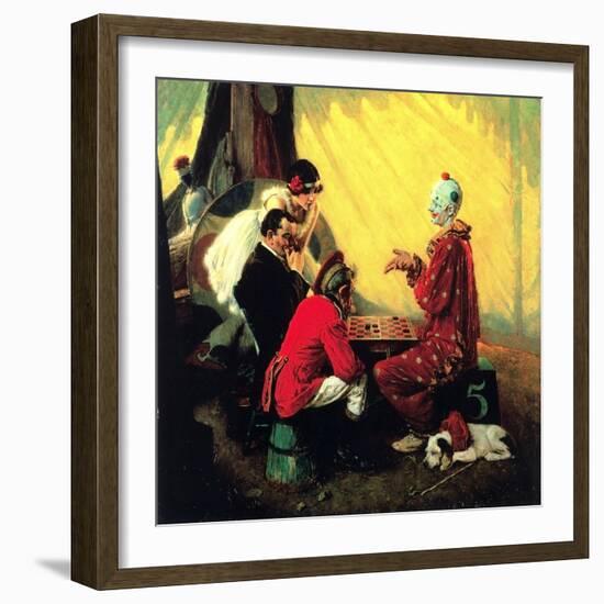 Checkers-Norman Rockwell-Framed Giclee Print