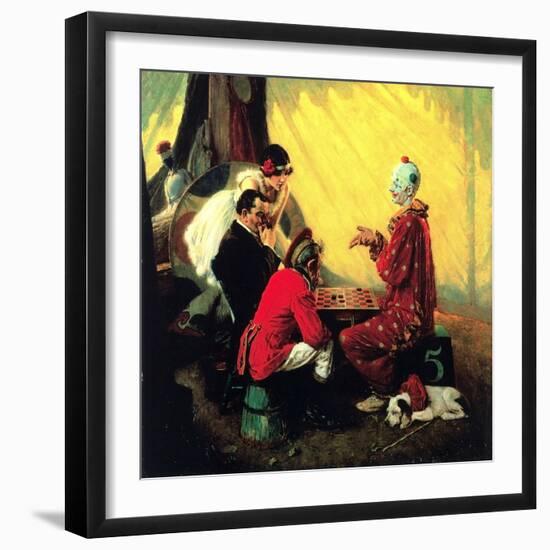 Checkers-Norman Rockwell-Framed Giclee Print