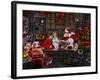 Checking His List Boys and Girls-Santa’s Workshop-Framed Giclee Print