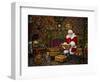 Checking His List by the Fire-Santa’s Workshop-Framed Giclee Print