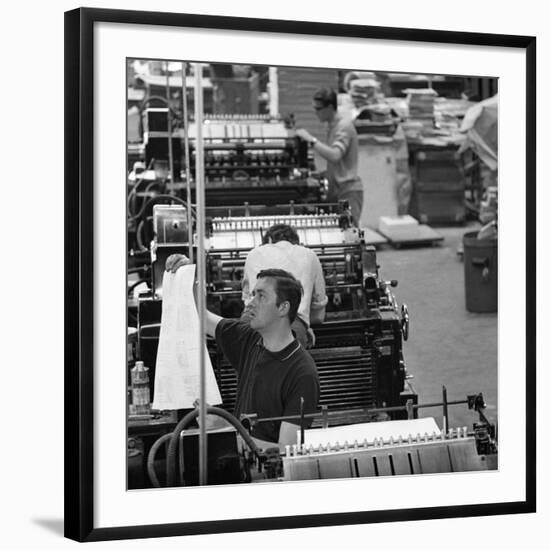 Checking Print, the White Rose Press, Mexborough, South Yorkshire, 1968-Michael Walters-Framed Photographic Print
