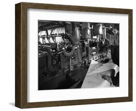 Checking Printed Pages from a Two Colour Press, Mexborough, South Yorkshire, 1959-Michael Walters-Framed Photographic Print