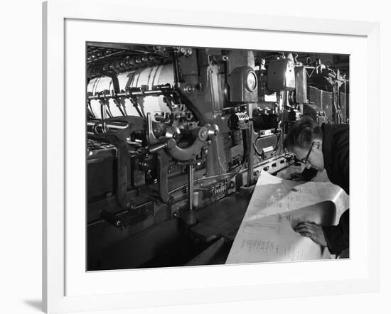 Checking Printed Pages from a Two Colour Press, Mexborough, South Yorkshire, 1959-Michael Walters-Framed Photographic Print