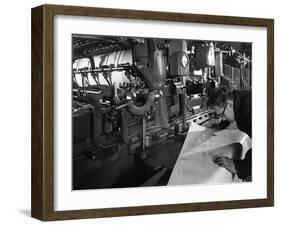 Checking Printed Pages from a Two Colour Press, Mexborough, South Yorkshire, 1959-Michael Walters-Framed Photographic Print