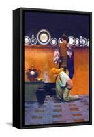 Checking the Tarts-Maxfield Parrish-Framed Stretched Canvas