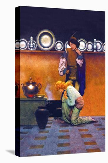 Checking the Tarts-Maxfield Parrish-Stretched Canvas