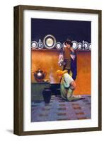 Checking the Tarts-Maxfield Parrish-Framed Art Print