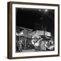 Checking the Temperature of Molten Steel, Sheffield, South Yorkshire, 1964-Michael Walters-Framed Photographic Print
