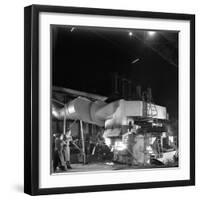 Checking the Temperature of Molten Steel, Sheffield, South Yorkshire, 1964-Michael Walters-Framed Photographic Print