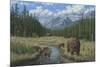 Checking Things Out - Grizzlies-Robert Wavra-Mounted Giclee Print