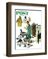 "Checklist for Summer Camp," Saturday Evening Post Cover, June 24, 1961-Ben Kimberly Prins-Framed Giclee Print