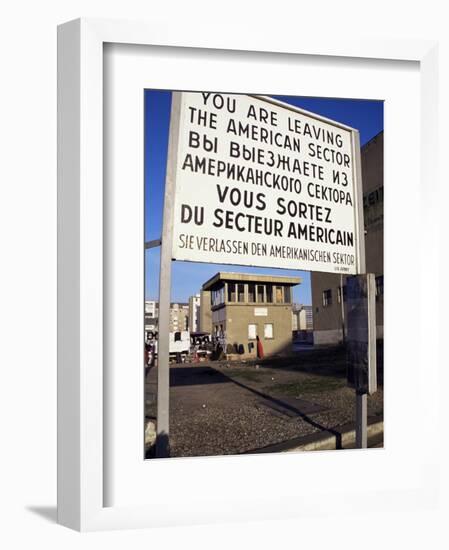 Checkpoint Charlie, Border Control, West Berlin, Berlin, Germany-Michael Jenner-Framed Photographic Print