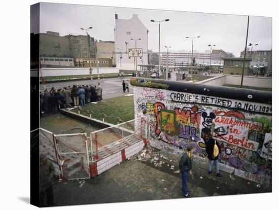 Checkpoint Charlie, Border Control, West Berlin, Berlin, Germany-Robert Francis-Stretched Canvas