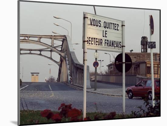 Checkpoint into East Berlin from Bornholmerstrasse, Taken in 1986, East Germany, Germany-Kim Hart-Mounted Photographic Print