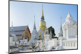 Chedis (Stupas) at the Temple of Wat Suan Dok, Chiang Mai, Thailand, Southeast Asia, Asia-Alex Robinson-Mounted Photographic Print