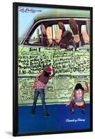 Cheech & Chong- The Pigs Grafitti-null-Lamina Framed Poster