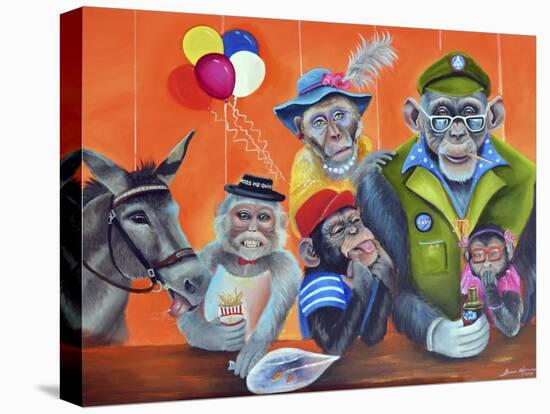 Cheeky Monkey-Sue Clyne-Stretched Canvas