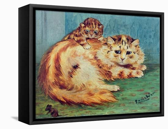 Cheeky Mouse!-Louis Wain-Framed Stretched Canvas