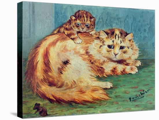 Cheeky Mouse!-Louis Wain-Stretched Canvas