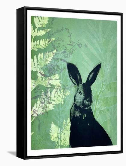 Cheeky Rabbit-Trudy Rice-Framed Stretched Canvas