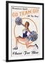 Cheer For Blue: Go Team Go!-null-Framed Premium Giclee Print