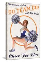 Cheer For Blue: Go Team Go!-null-Stretched Canvas