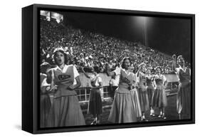 Cheer Leaders at Little Rock High School Game with Louisiana High School Team-Stan Wayman-Framed Stretched Canvas