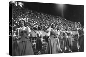 Cheer Leaders at Little Rock High School Game with Louisiana High School Team-Stan Wayman-Stretched Canvas