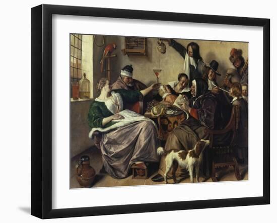 Cheerful Party (The Family of the Painter), about 1657-Jan Havicksz. Steen-Framed Giclee Print