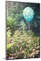 Cheerful Polka Dot Balloon Is an Unexpected Accent in a Flower Garden-pdb1-Mounted Photographic Print