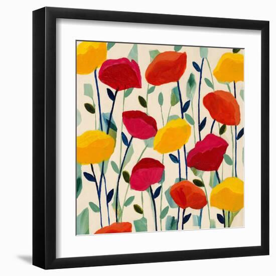 Cheerful Poppies-Carrie Schmitt-Framed Art Print