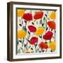 Cheerful Poppies-Carrie Schmitt-Framed Art Print