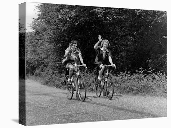 Cheerio Cycling Ladies!-null-Stretched Canvas