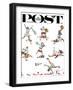 "Cheerleader" Saturday Evening Post Cover, November 25,1961-Norman Rockwell-Framed Giclee Print