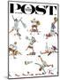 "Cheerleader" Saturday Evening Post Cover, November 25,1961-Norman Rockwell-Mounted Giclee Print