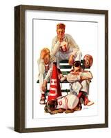 "Cheerleaders after Lost Game,"November 18, 1939-Lonie Bee-Framed Giclee Print