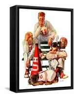 "Cheerleaders after Lost Game,"November 18, 1939-Lonie Bee-Framed Stretched Canvas