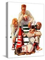 "Cheerleaders after Lost Game,"November 18, 1939-Lonie Bee-Stretched Canvas