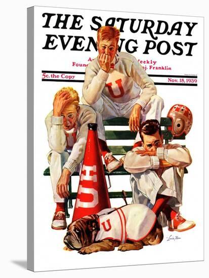 "Cheerleaders after Lost Game," Saturday Evening Post Cover, November 18, 1939-Lonie Bee-Stretched Canvas